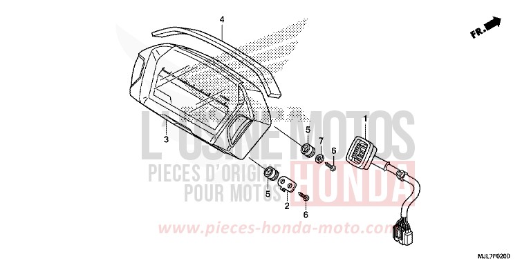 COMPTEUR de Integra 750 MAT PEARL GLARE WHITE (NHB54) 2014